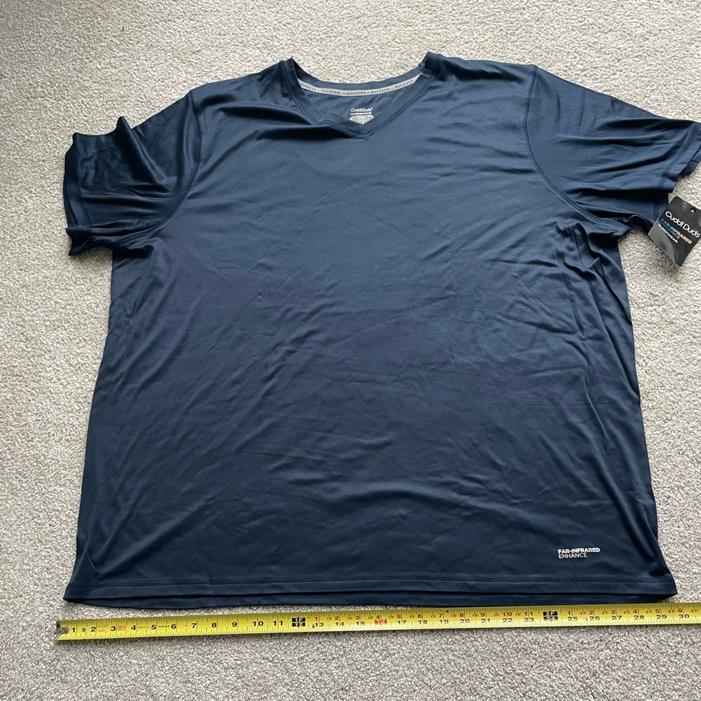 NEW Cuddl Duds Navy Blue Sleepwear Shirt, Men’s Size 3X-Tall